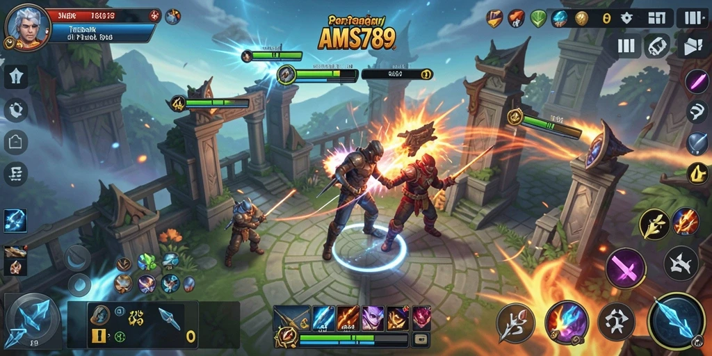 Tampilan gameplay strategi yang mendebarkan di AMS789.