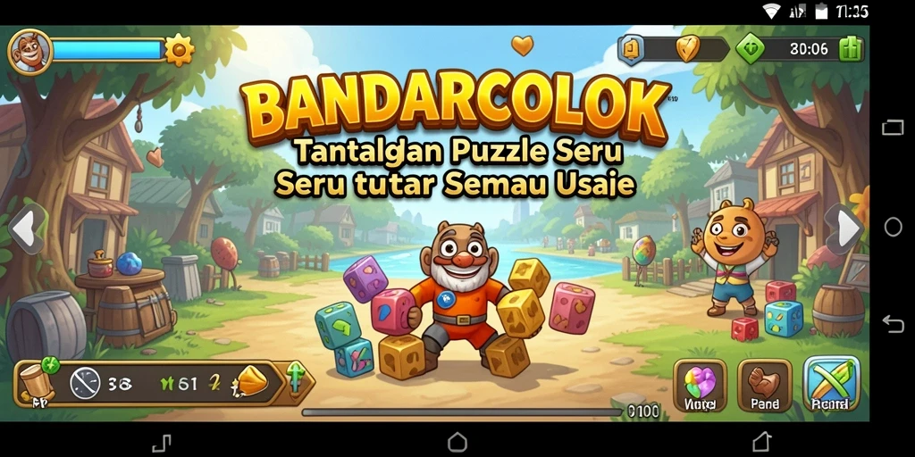 Screenshot BANDARCOLOK menampilkan gameplay Puzzle yang menarik.