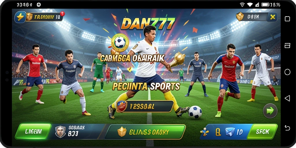 Tampilan gameplay yang mendebarkan dari DAN777 dengan aksi olahraga intens.