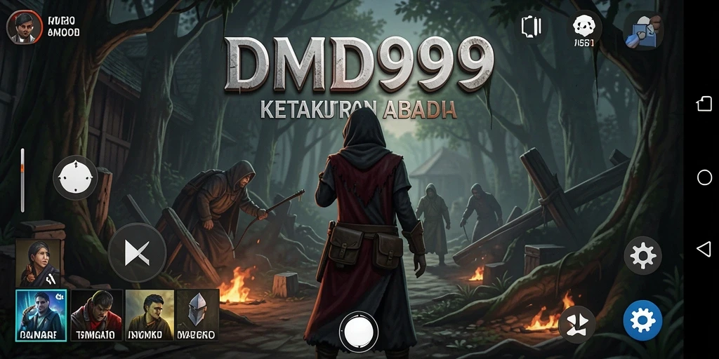 Screenshot menampilkan momen menegangkan dalam DMD999 dengan efek gelap.
