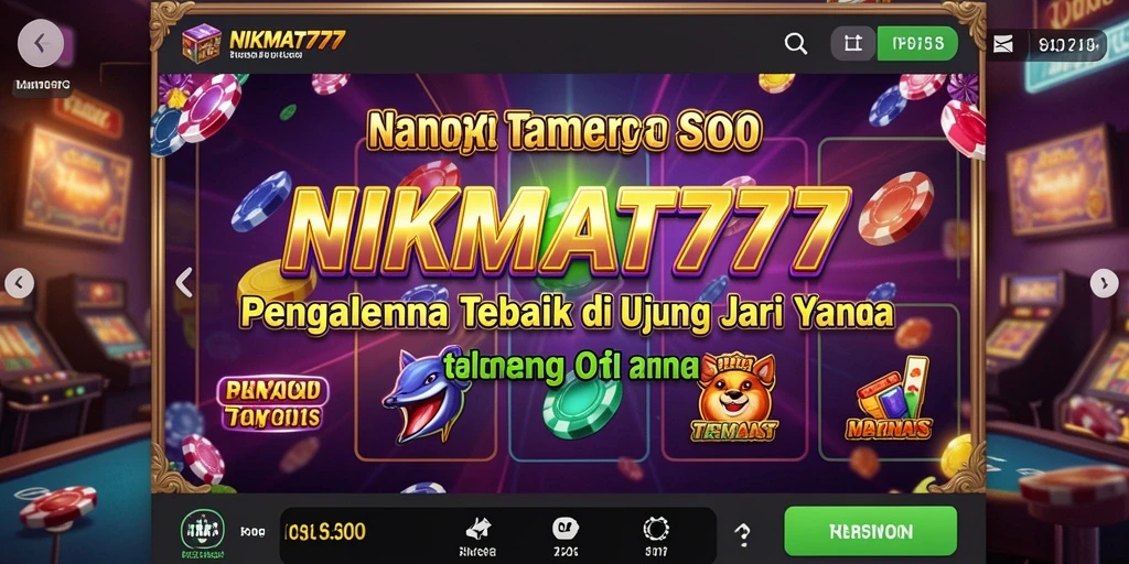 Tampilan menawan gameplay slot NIKMAT777 dengan berbagai tema.