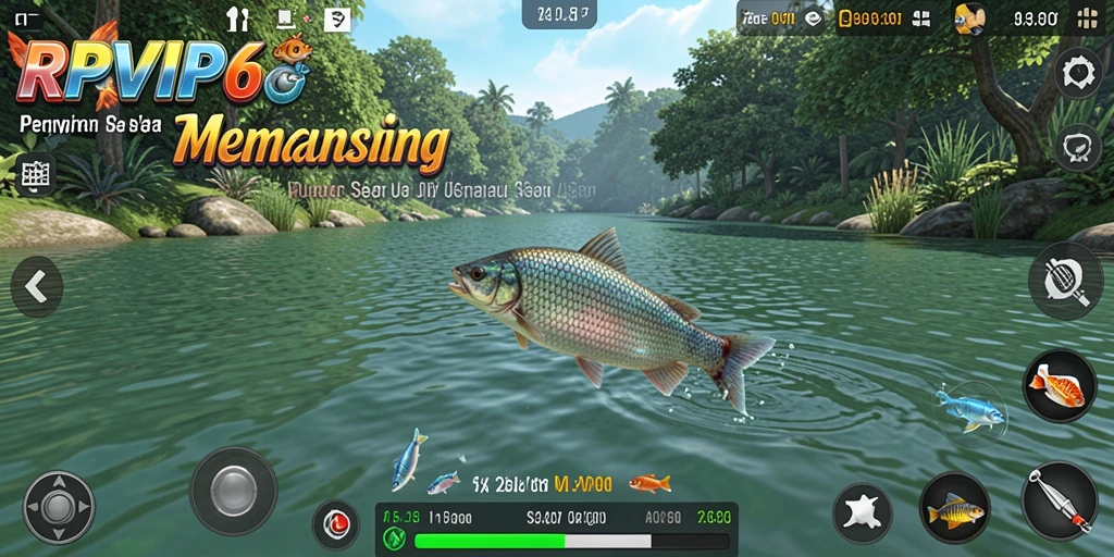 Tampilan gameplay RPVIP6 yang menarik dan dinamis saat memancing.