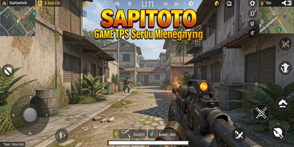 Screenshot gameplay SAPITOTO menampilkan aksi menarik dalam pertempuran TPS.