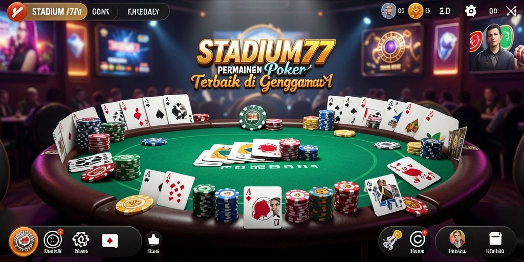 Tampilan menarik dari gameplay STADIUM77 yang menampilkan Poker.