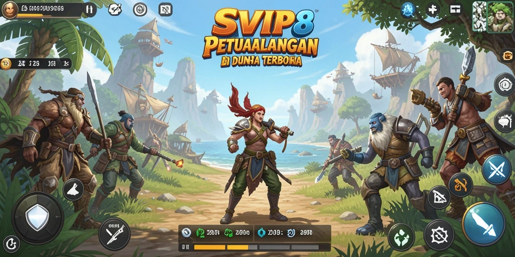 Gameplay seru di dunia terbuka SVIP8 yang penuh petualangan.