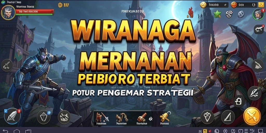 Gameplay menegangkan di WIRANAGA dengan pertahanan menara yang strategis.